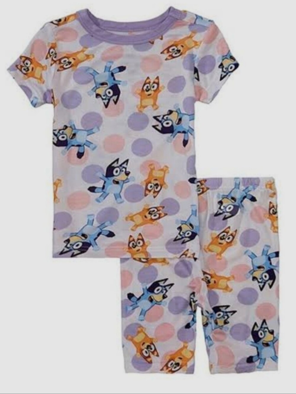Bluey & Bingo Girls 2pc Pajama Set  Short Sleeve Crewneck Top & Bottom Size 4T